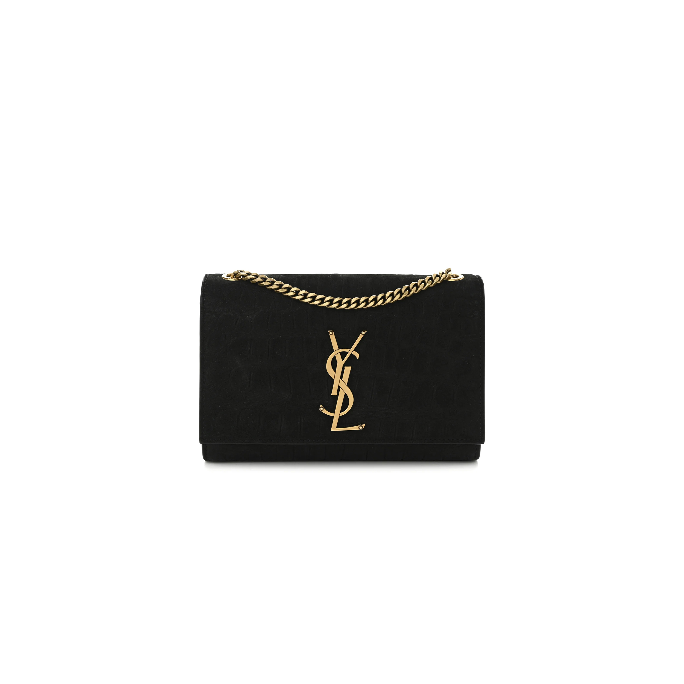 YSL KATE SMALL IN CROCODILE-EMBOSSED NUBUCK LEATHER 469390 (20*12.5*5cm)